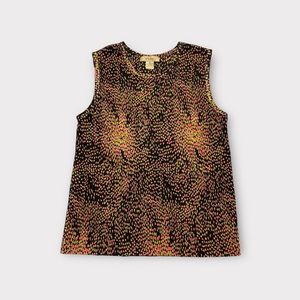 Plissé Y2K Ribbed Sleeveless Blouse Medium Crew Neckline Size Medium Polyester